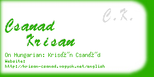 csanad krisan business card